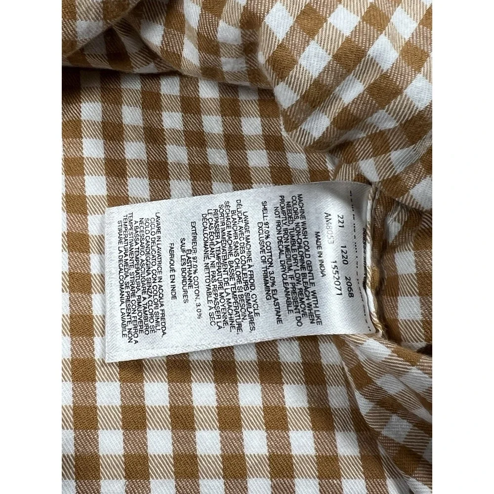 Columbia Mens XL Button Up Tan Brown Plaid Checkered Shirt Grunge Autumn Fall